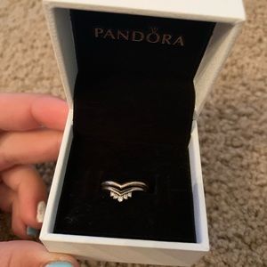 Pandora wishbone rings (two of them)